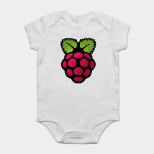 Raspberry Pi Pixel Logo Baby Bodysuit